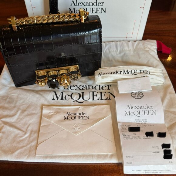 ALEXANDER MCQUEEN MINI JEWELED SATCHEL BAG/BRAND NEW FULL SET - Picture 9 of 12